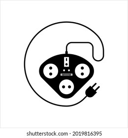Extension Cord Icon Vector Art Illustration