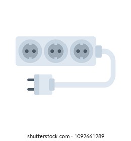 Extension cord icon, vector illustration.