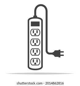 Extension cord icon vector isolated