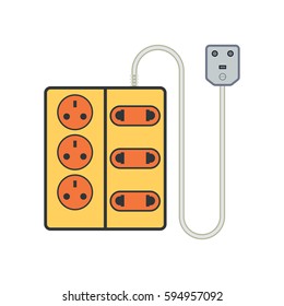 extension cord / lead icon. flat vector illustration