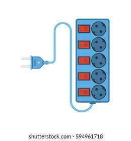 extension cord / lead icon. flat vector illustration