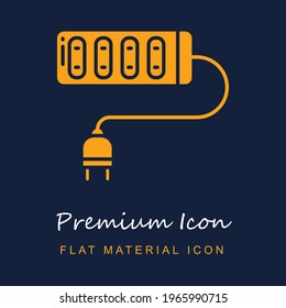 Extension Cord premium material ui ux isolated vector icon in navy blue and orange colors svg