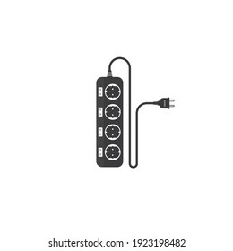 extension cord simple vector icon illustration in flat design