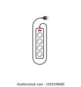 extension cord simple vector icon illustration in flat design