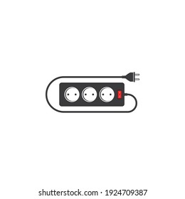 extension cord simple vector icon illustration in flat design