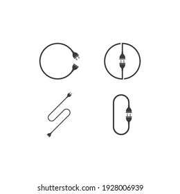 extension cord simple vector icon illustration in flat design