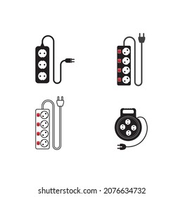 extension cord simple vector icon illustration in flat design