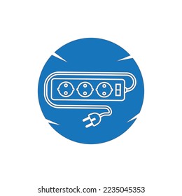 extension cord simple vector icon illustration in flat design