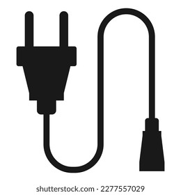 extension cord simple vector icon illustration in flat design