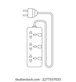 Erweiterungskabel einfache Vektorsymbol-Illustration in flachem Design