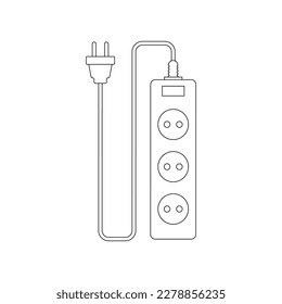 extension cord simple vector icon illustration in flat design
