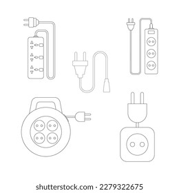 extension cord simple vector icon illustration in flat design