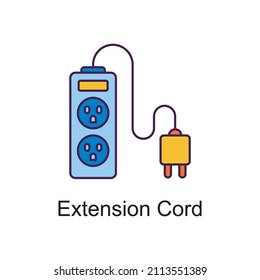 Ilustración de diseño de icono de contorno relleno del vector de extensión. Símbolo de mejoras en el hogar sobre el fondo blanco Archivo EPS 10