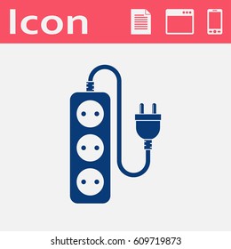 extension cord vector flat icon 