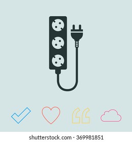 Extension cord vector icon.