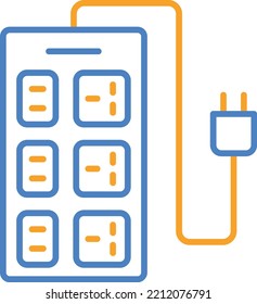 Extension Cord vector icon. Can be used for printing, mobile and web applications.