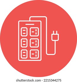 Extension Cord vector icon. Can be used for printing, mobile and web applications.