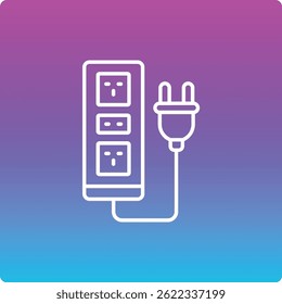 Extension Cord vector icon. Can be used for printing, mobile and web applications.