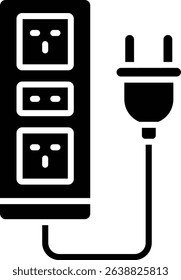 Extension Cord vector icon. Can be used for printing, mobile and web applications.