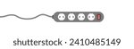 Extension cord vector icon. Multi-socket adapter. Many connectors for electrical appliances. Electric extension cord icon for household and industrial work. Cord extension for four connectors vector.
