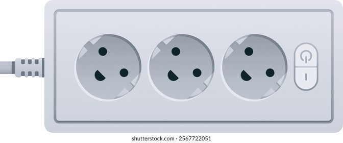 Extension cords with three outlets