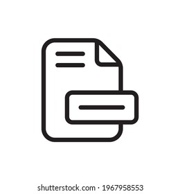 Extension Files Vector Outline Icon. Data Storage Symbol EPS 10 File