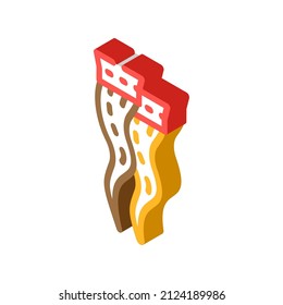 extension hair isometric icon vector. extension hair sign. isolated symbol illustration