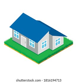 Extension house icon. Isometric illustration of extension house vector icon for web