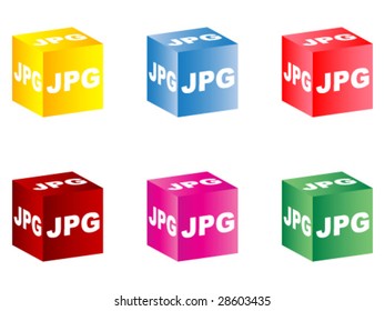 Extension of .jpg files vector illustration