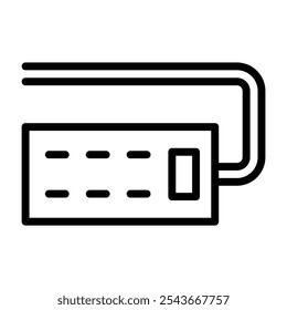 Extension lead icon in thin line style vector illustration graphic design