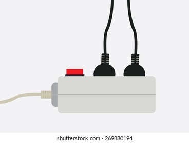 extension lead, vector illustration