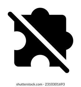 Extension off icon isolated vector illustration on white background. High quality black style vector icons
