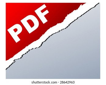 Extension of .pdf files vector illustration