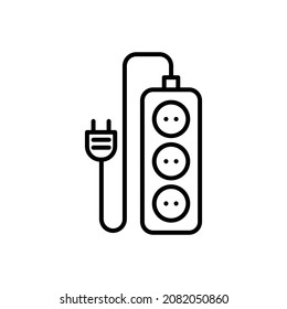 Extension Plug Icon in Line Style