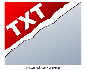 Extension of .txt files vector illustration