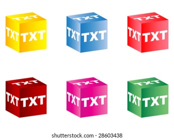 Extension of .txt files vector illustration