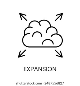 Extension vector line icon with editable stroke