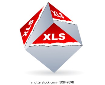 Extension of .xls files vector illustration