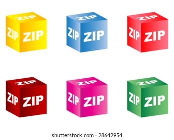 Extension of .zip files vector illustration
