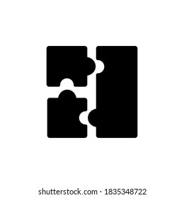 extensions and puzzle icon. perfect use for website, poster, banner, presentation, print template, application and more product. icon design solid style