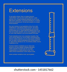 Extensions. Vector icon banner Template,vector illustration