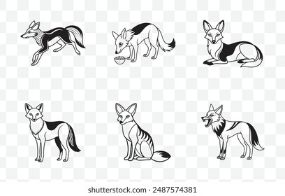 Extensive Collection of Jackal Vector Graphics and Illustrations for Design Projects