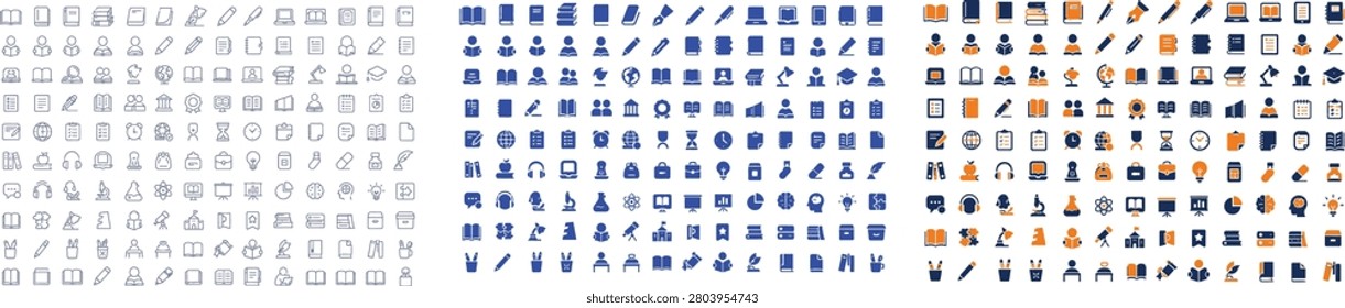 Extensive collection of technical and industrial icons with technical