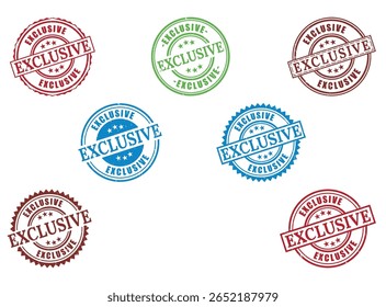 Extensiva coleção exclusiva de selos, conjunto de vetor de qualidade premium Grunge Labels