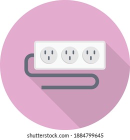 extention vector colour flat icon