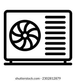 Exterior air filter icon outline vector. Clean dust. Wind protection