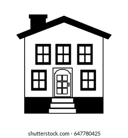 exterior building drawing icon