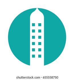 exterior building drawing icon