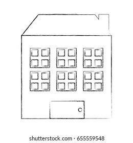 exterior building drawing icon