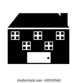 exterior building drawing icon